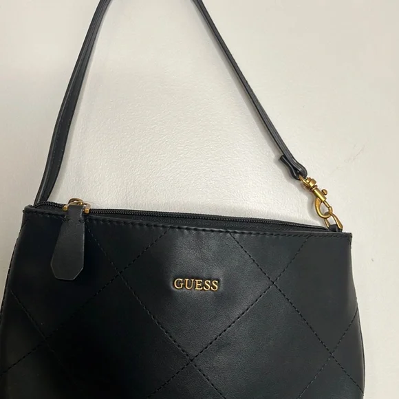 GUESS Black Women's Bag cheetah print liner quilted leather bag - Picture 3 of 8